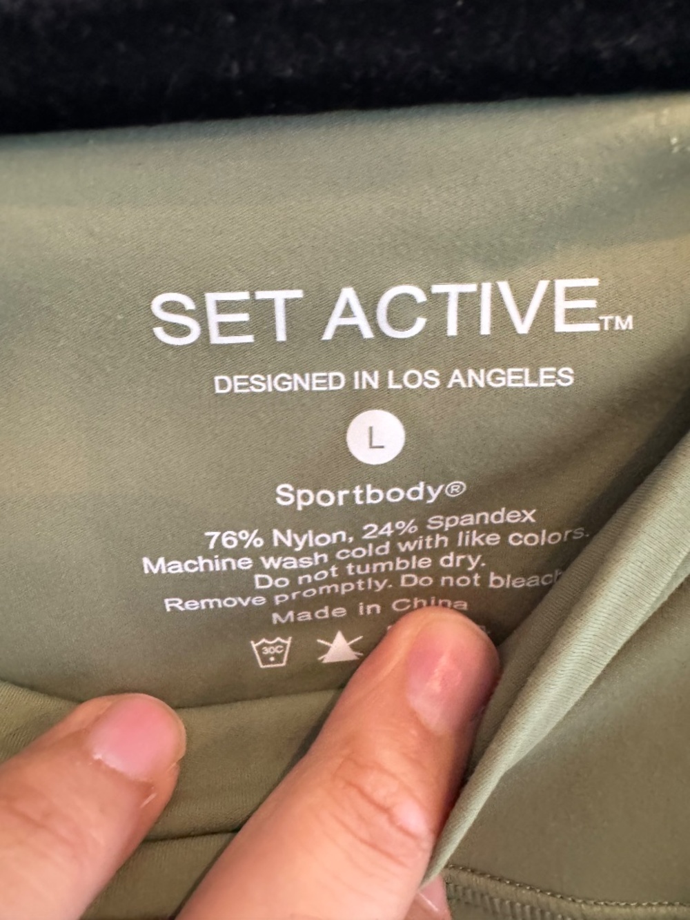 SET ACTIVE Green Sportbody Leggings and Crop Tank Top Set Large - Picture 6 of 8